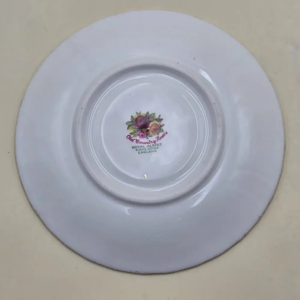 Royal Albert Old Country Roses Demitasse Cup & Saucer Set Espresso England Small